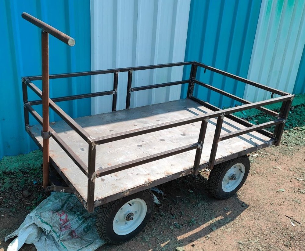 Mild Steel Four Wheel Cart, For Move Heavy Materials, Load Capacity: 250kg