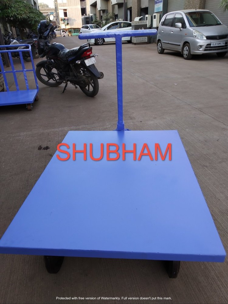 Stainless Steel Blue Material Shifting Trolley, For Industrial