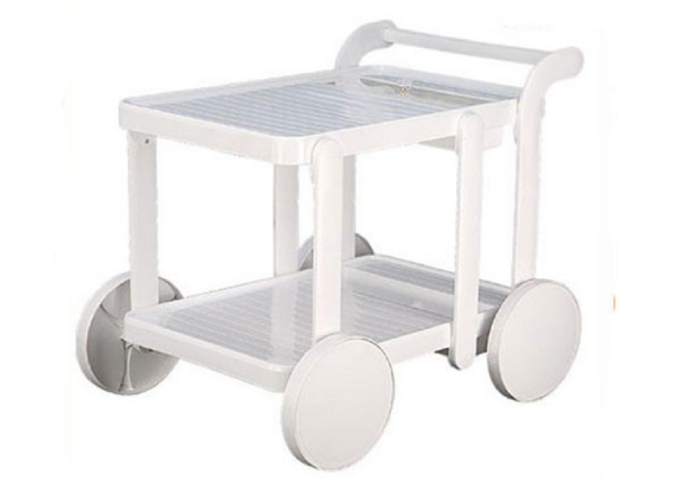 White Italica Multi Purpose Plastic Trolley, 4