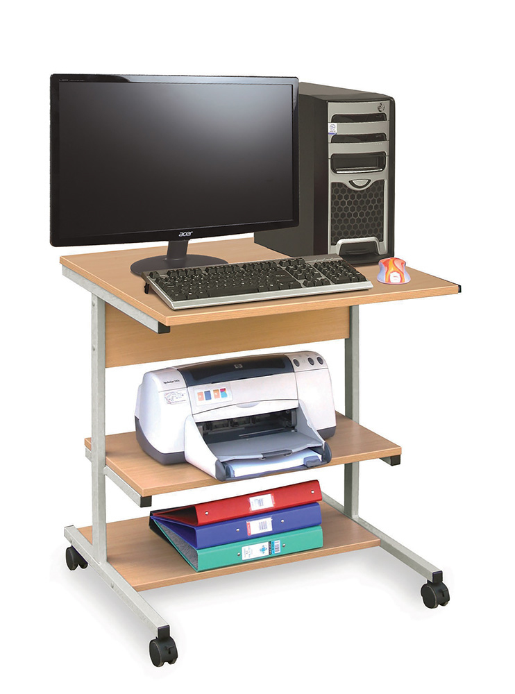 Prima Plastic 875 x 545 x 750 mm Computer Trolley