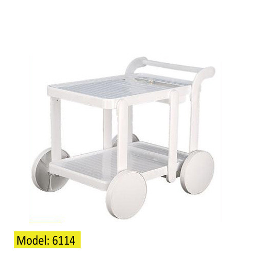 WHITE Plastic Trolley, 4