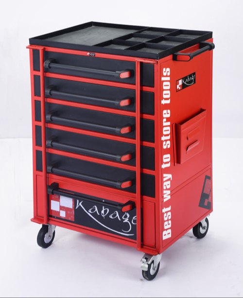 Red Mild Steel OTTM5 Tool Trolley, Capacity: 120 kg