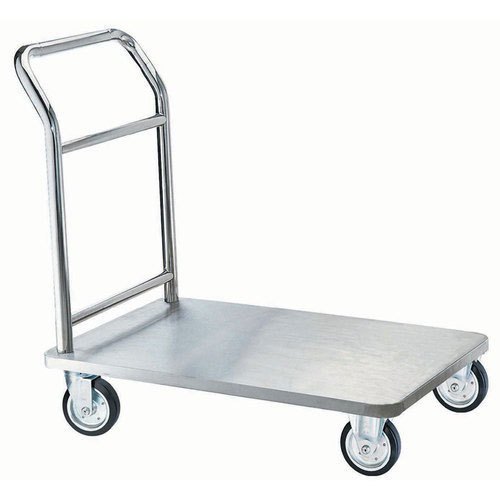 Omster Stainless Steel Platform Trolley, Load Capacity: 150-200 kg