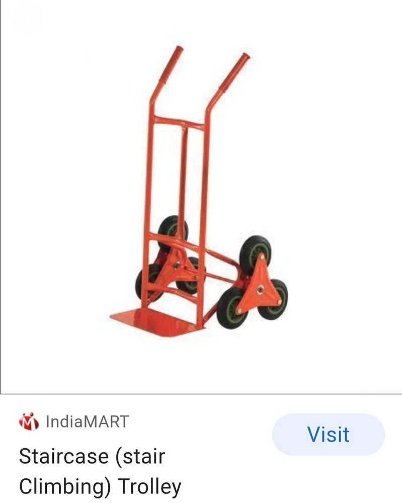 Ms Blue Stair clamping trolley, Capacity: 50 Kg, Load Capacity: 100