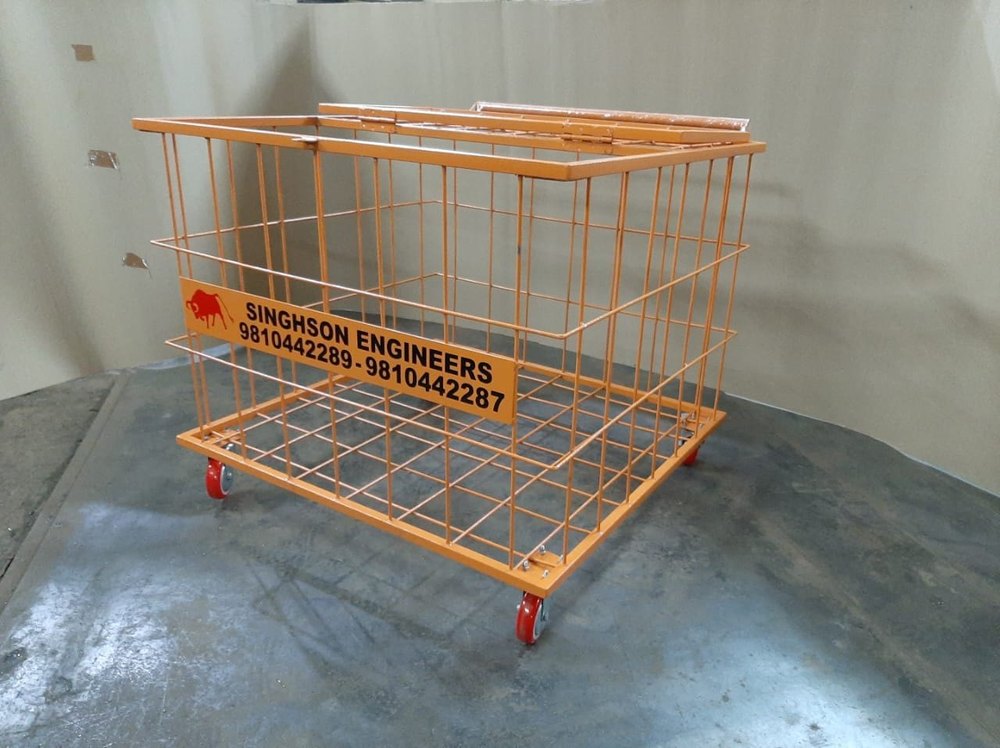 2.5 Ft Mild Steel Cricket Ball Trolley, 4 Wheels