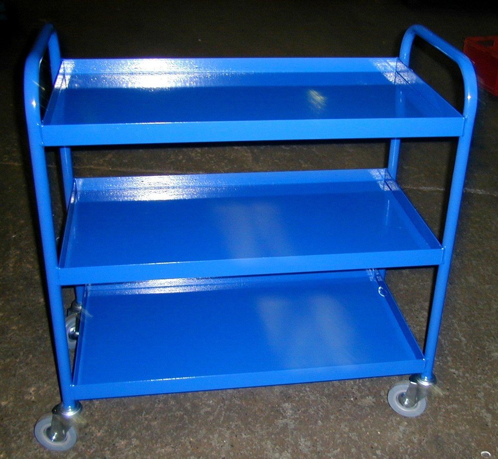 Storage Racks And Trolley, 3 Shelves, 4 Wheet