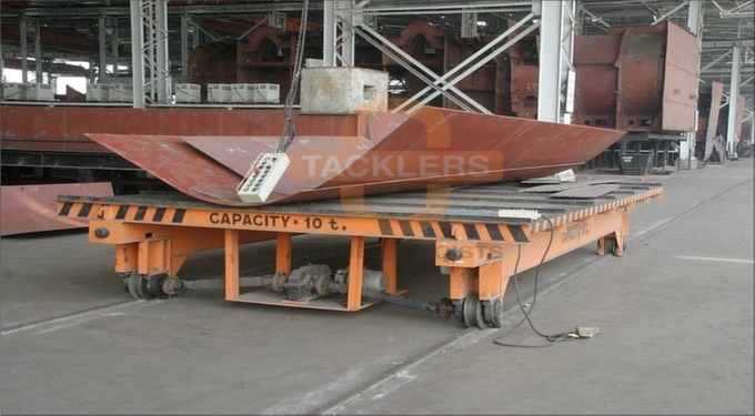 Tacklers Heavy Duty Transfer Car Trolley for Material Handling, Capacity: Upto 200 Ton