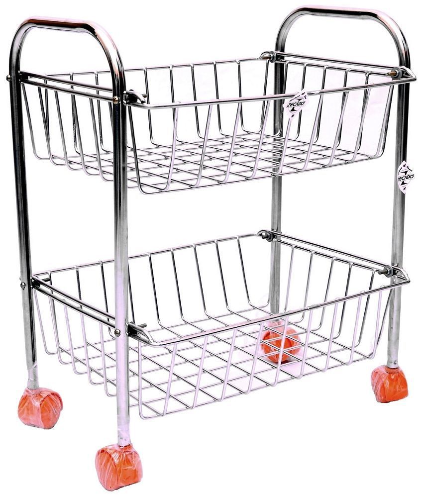 SS304 2 - 3.5 Feet Stainless Steel Fruit & Vegetable Trolley