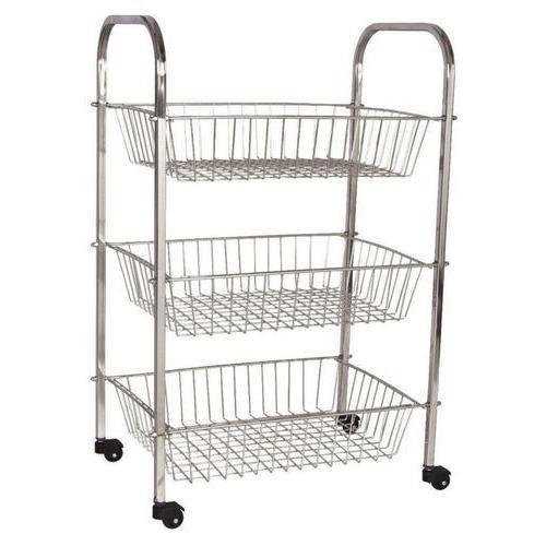 Makson Silver SS Kitchen Trolleys