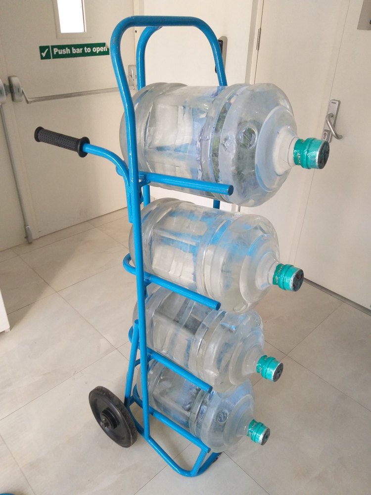 Metal & Plastic Heavy Water Jar, Water Bottle Trolley, Size/Dimension: 1.5 Ft X 4 Ft, Capacity: 200 kg