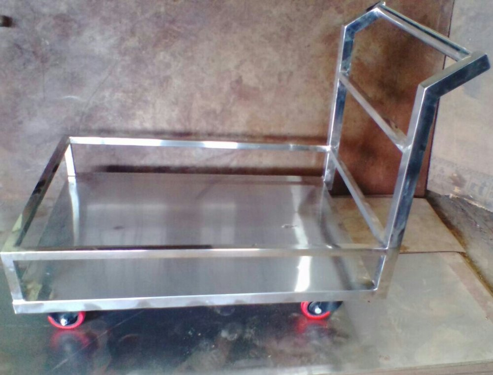 SS Silver Water Bottle Trolley