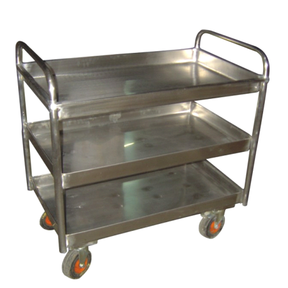 2 Feet Stainless Steel Restaurant Trolley, For Industrial