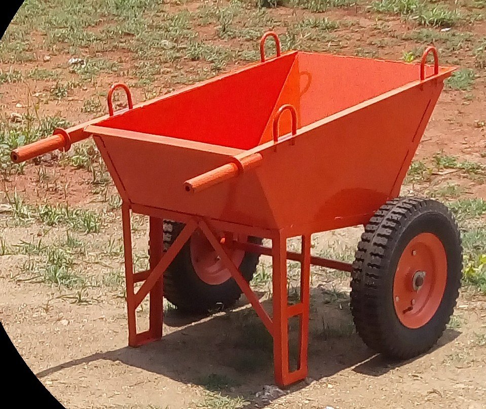 250kg Mild Steel Concrete Hand Trolley, For Material Handling, Load Capacity: 170 kg