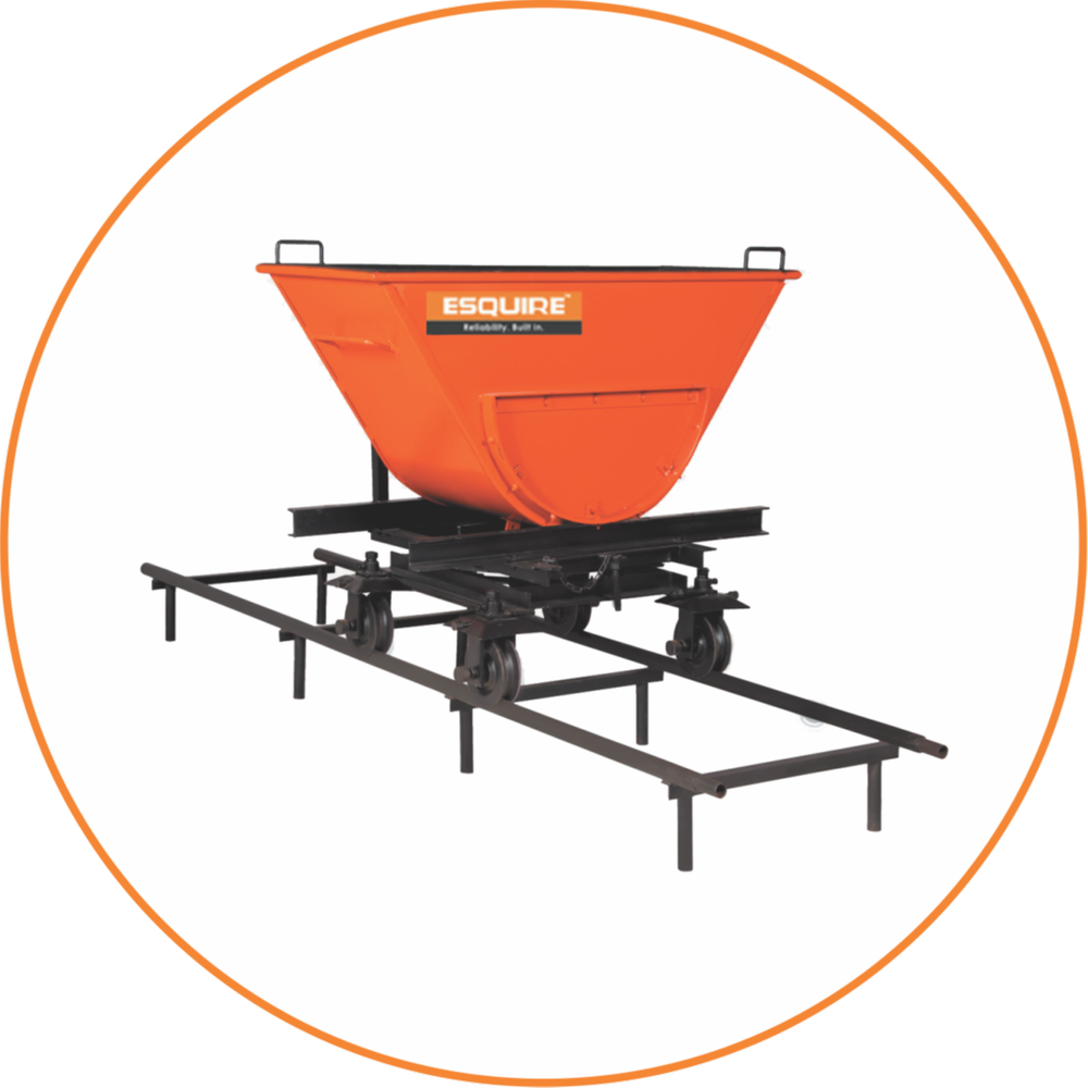 Mild Steel Tilting Bucket Trolley, For Industrial, Load Capacity: 1000 kg