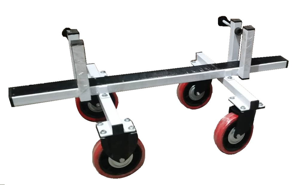 Mild Steel Self Locking Stone Slab Locking and Moving Trolley, For Material Handling, Load Capacity: 1 Ton