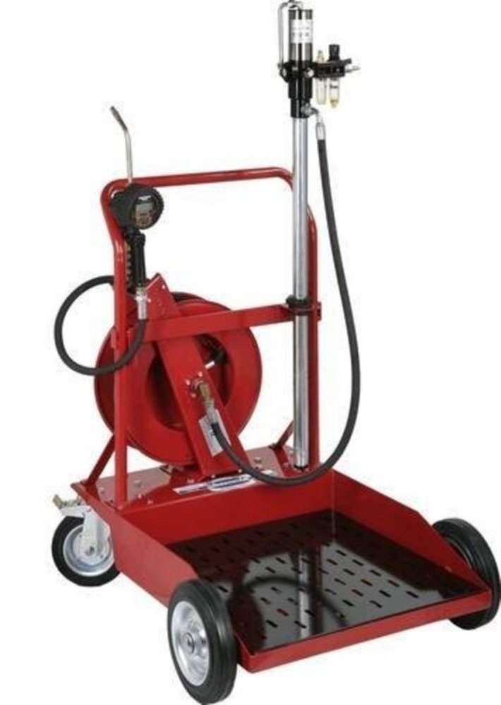 Asian Mild Steel Portable Hose Reel Trolley, For Industrial