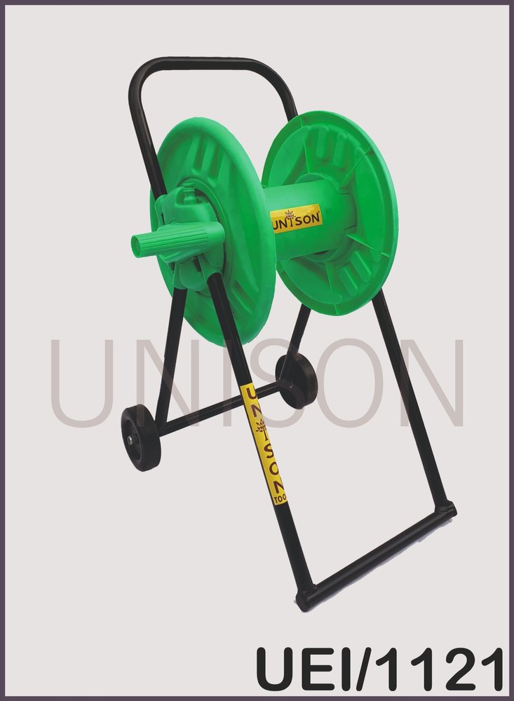 UNISON PVC, Mild Steel Hose Reel Cart, For Gardens