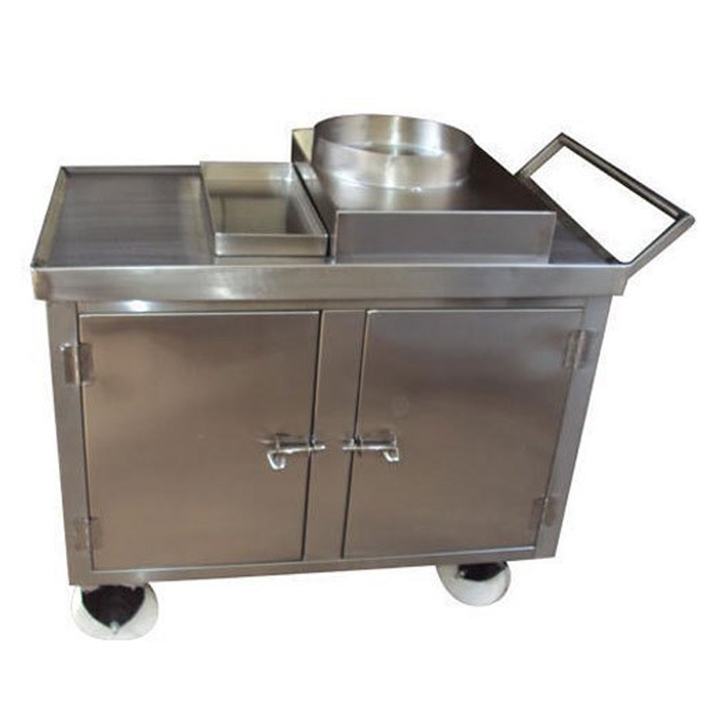 Mild Steel Hospital Food Trolley, For Commercial