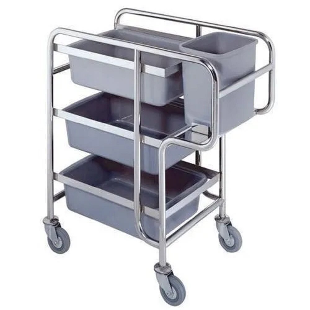 Stainless Steel, Plastic Steel Restaurant Serving Trolley, For Hotels