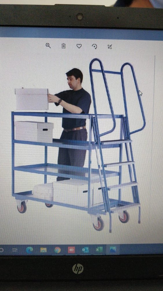 Smoke Grey Rack Trolley, Model Name/Number: Hemani Make, Load Capacity: 500 Kg