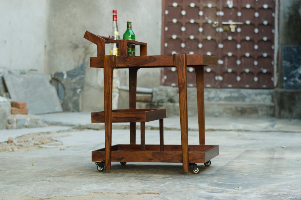 Wooden Service Trolley, Size/Dimension: Height 2.5 Feet, Model Name/Number: St - 001