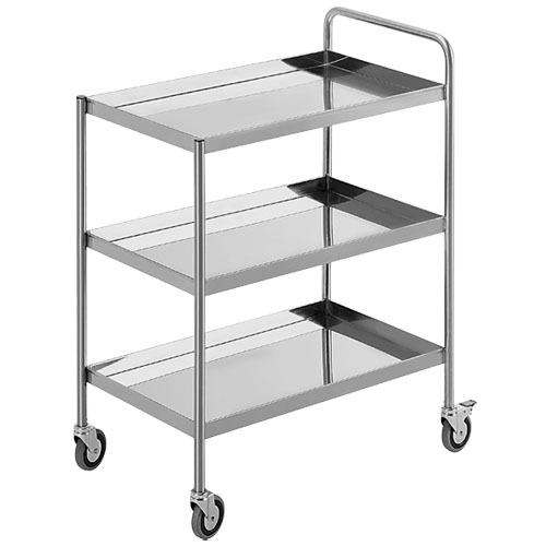 Stainless Steel silver SS Bar Trolley img