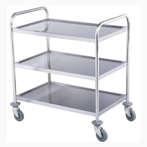 Stainless Steel Food Trolley, Size/Dimension: 36*24*34