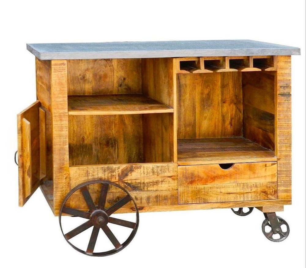 Antique Wooden Trolly, Model Name/Number: HVA2020