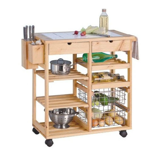 Wooden Kitchen Trolley