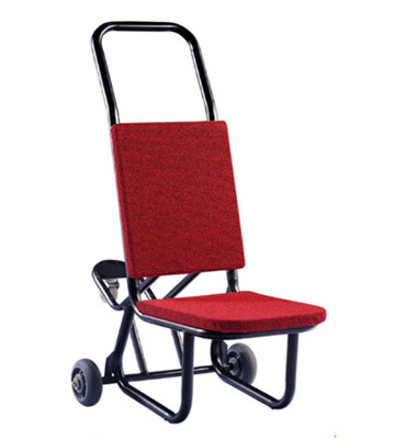 black Mild Steel Banquet Chair Trolley, Capacity: 5-7