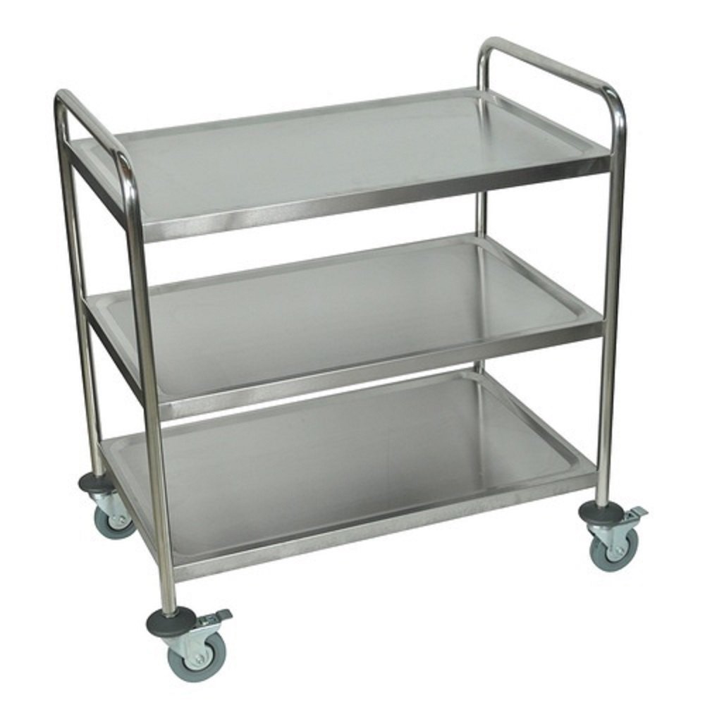 Stainless Steel Service Trolley, Size/Dimension: 37 X 19 X 36 Inch, Load Capacity: 100 kg