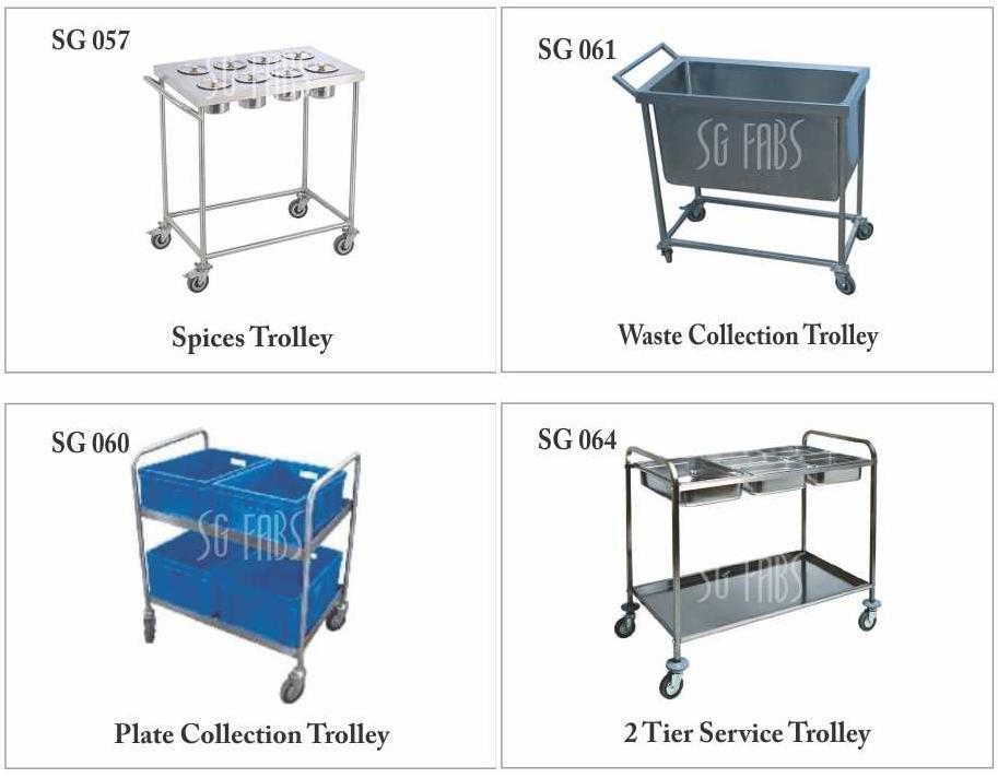 Stainless Steel Resturant Trolley