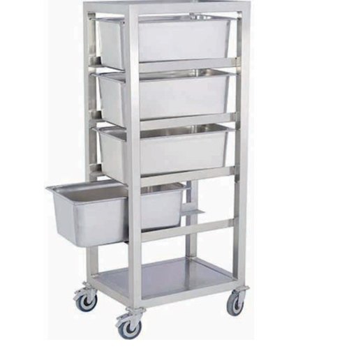 Stainless Steel Food Trolley, Load Capacity: 20-30 kg