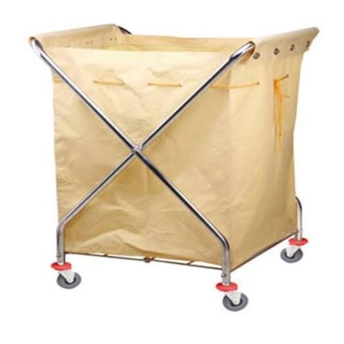 Stainless Steel Yellow Housekeeping Trolley, For Hotels, Bucket Capacity: 10 To 20 Kg