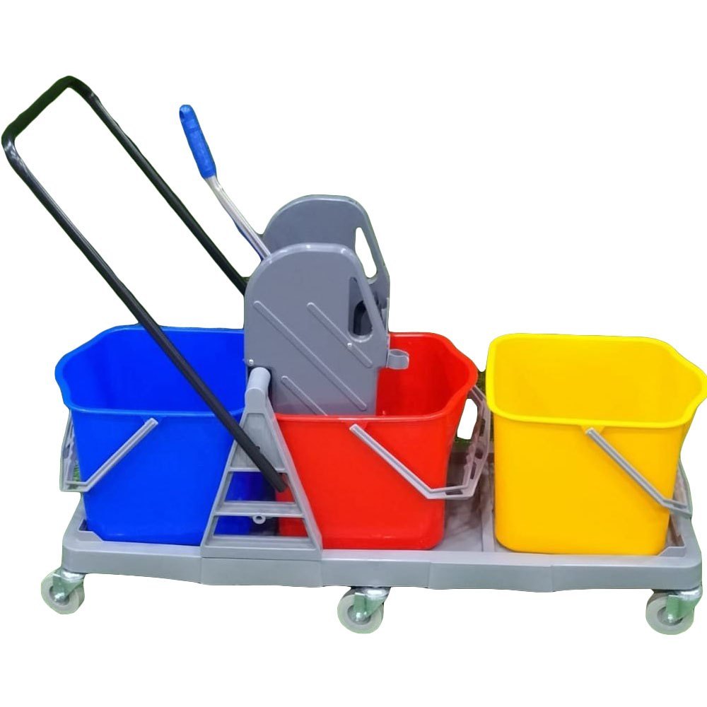 Three Bucket Wringer Trolley