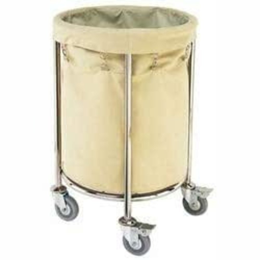 Dev Surgical Stainless Steel DS-147 SOLID LINEN TROLLEY, For Hospital, Size: 510mm Dia. X 780mm (h)