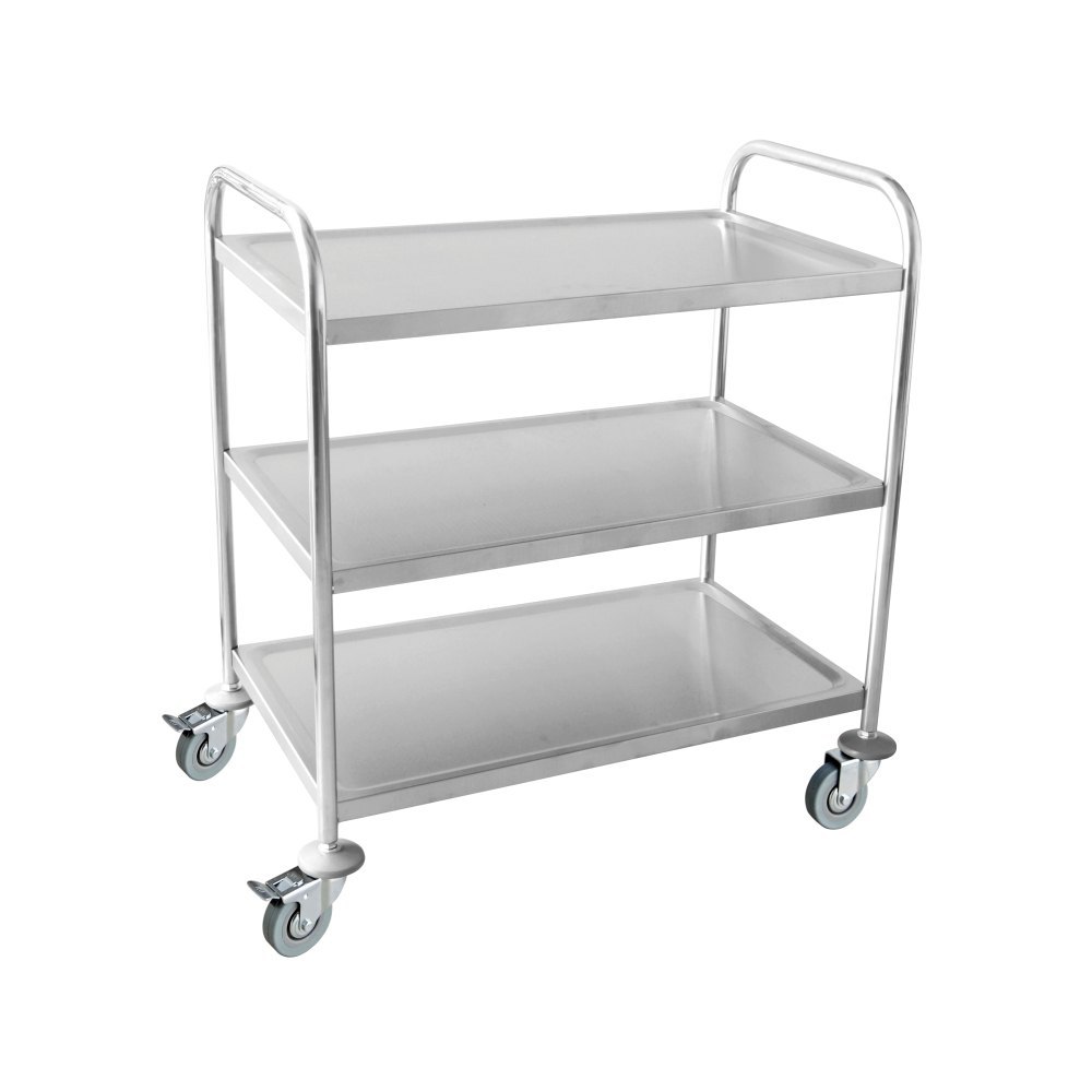 Stainless Steel SS Service Trolley, For Industrial