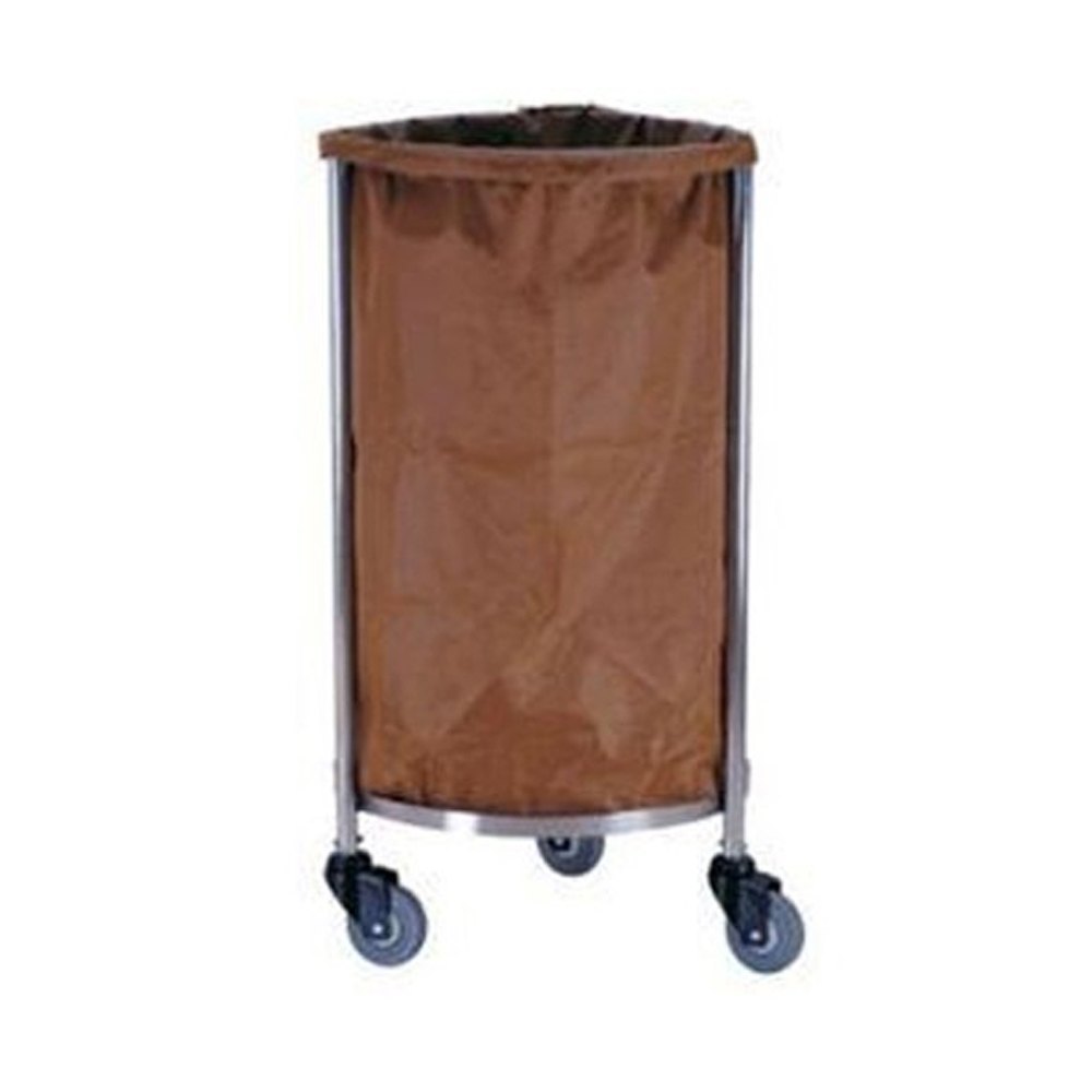 Brown And Silver Hospital Laundry Cart, Cart Size: 510mm Dia X 780mm H, Bucket Capacity: 50 Kg