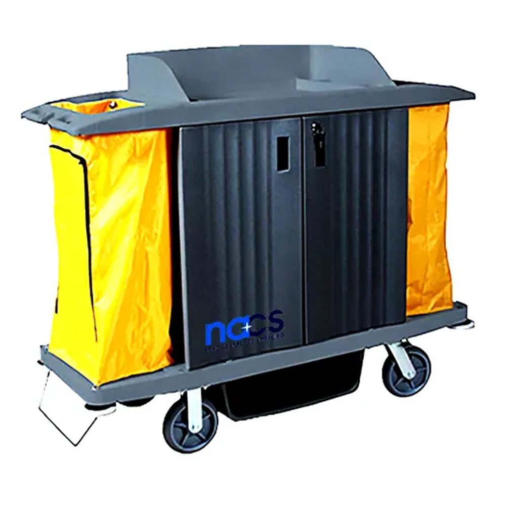 Plastic Yellow Room Service Trolley, For Industries