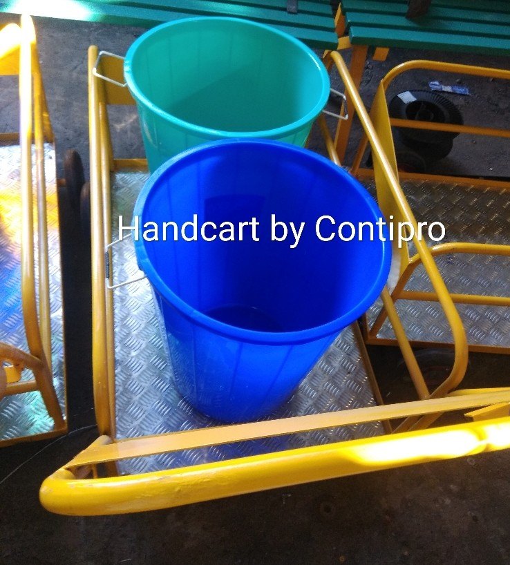 Mild Steel Yellow Garbage Hand Carts, Capacity: 100 Lit