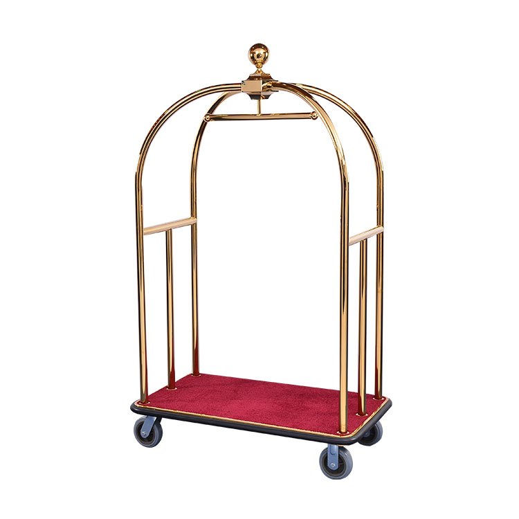 S.P.Engineers Stainless Steel Utility Luggage Trolley, Motel Hotel Lobby Room Service Trolley