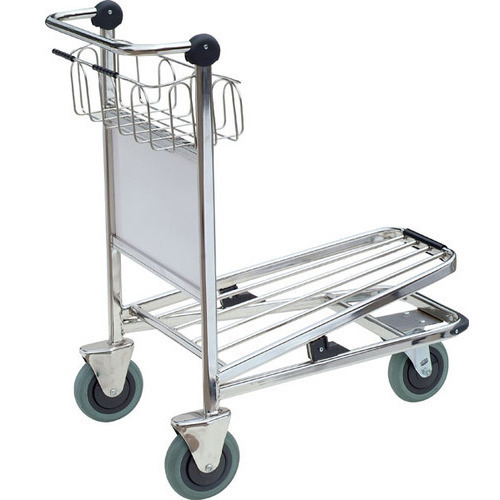 Stainless Steel Airport Passenger Trolley, For Industrial