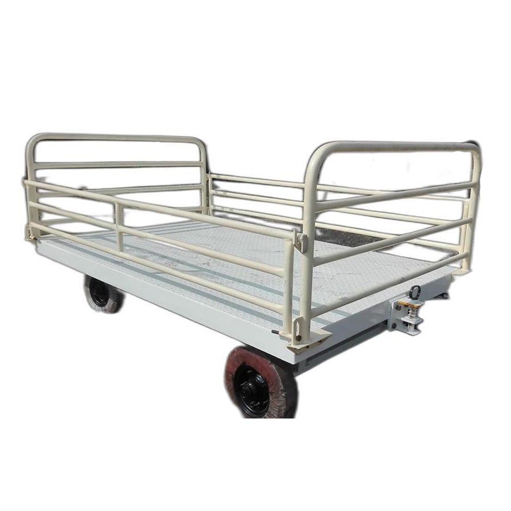 3 Feet Mild Steel Airport Luggage Trolley, For Industrial