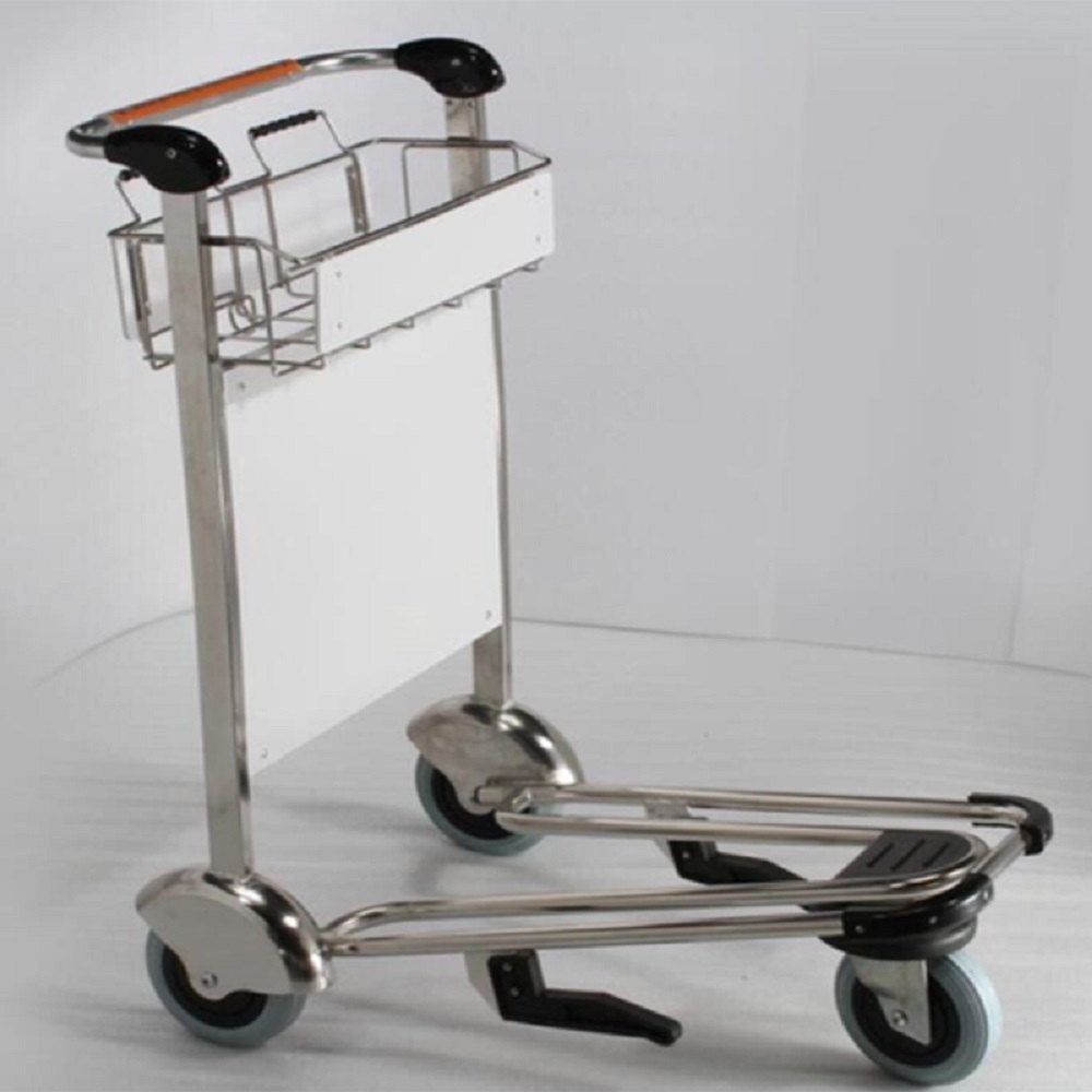 2.5 Feet Stainless Steel Airport Trolley, For Carrying Luggage