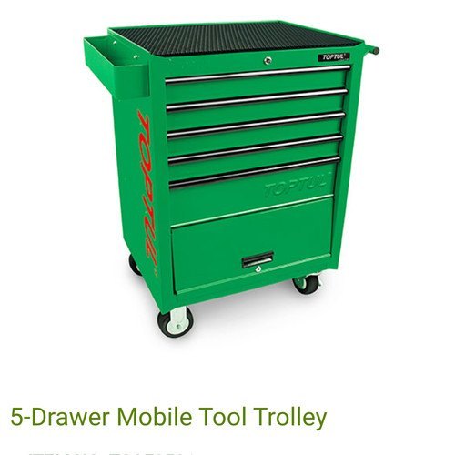 TOPTUL GREEN 5 Drawers Tool Trolley, For Industrial, Model Name/Number: TCAF0501