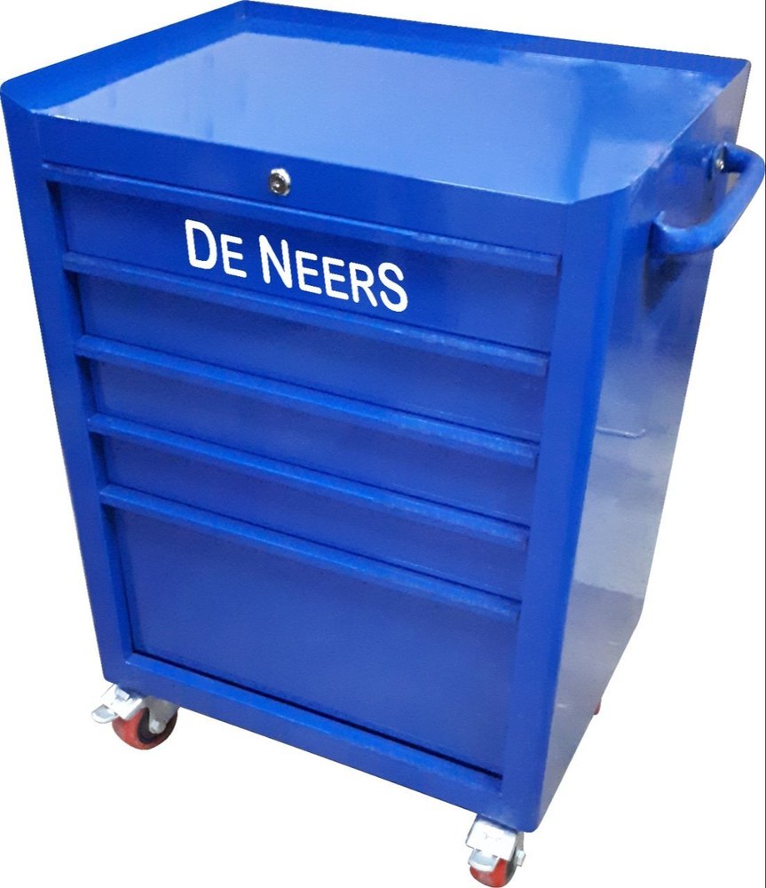 De Neers Blue 5 Drawer Automobile Tool Trolley