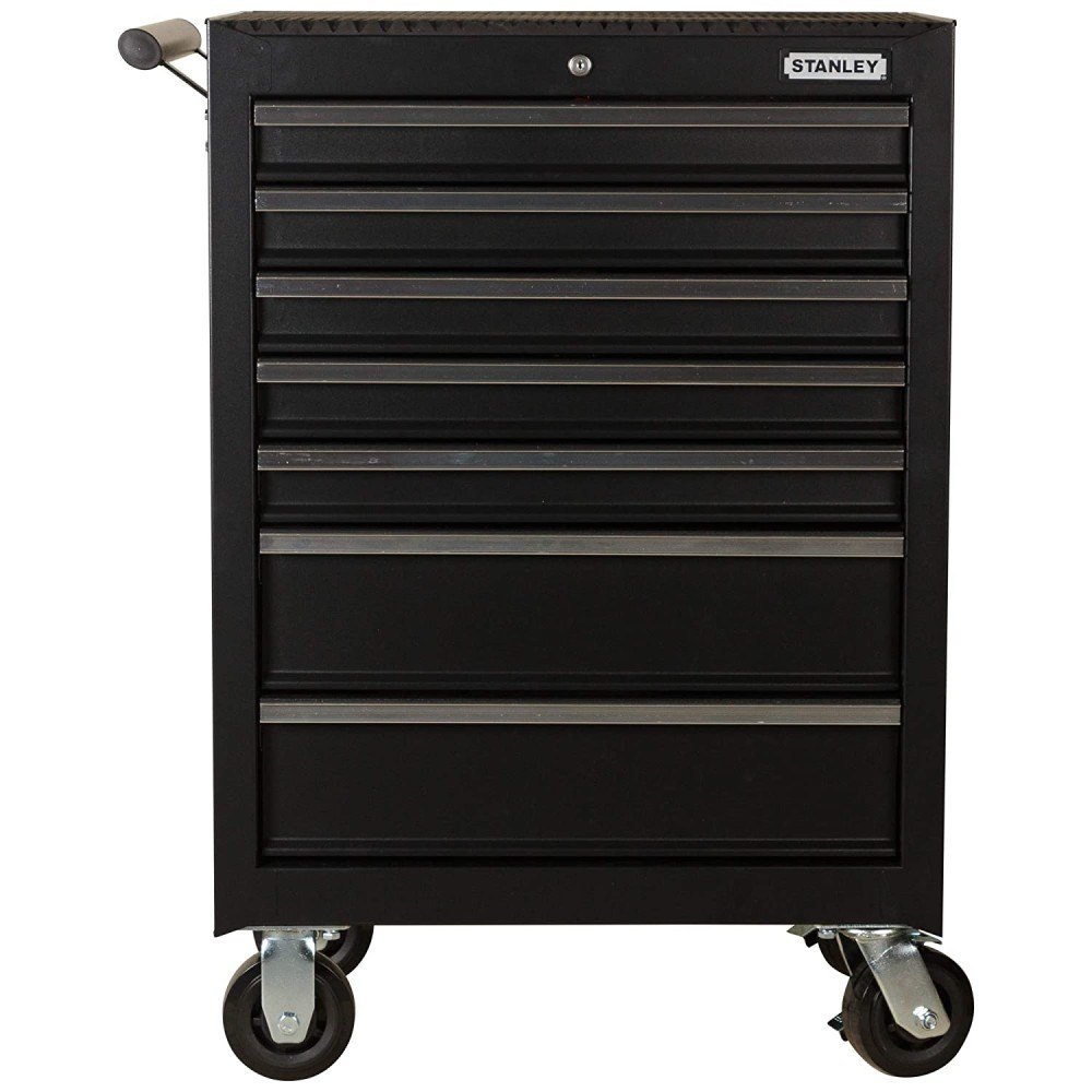 Mild Steel Black STANLEY 93-547-23ID 7 DRAWER ROLLER CABINET, For industrial use