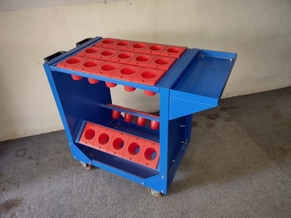 Raise Blue and Red VMC Tool Trolley, For Industrial, Model Name/Number: Bt 50, Bt 40