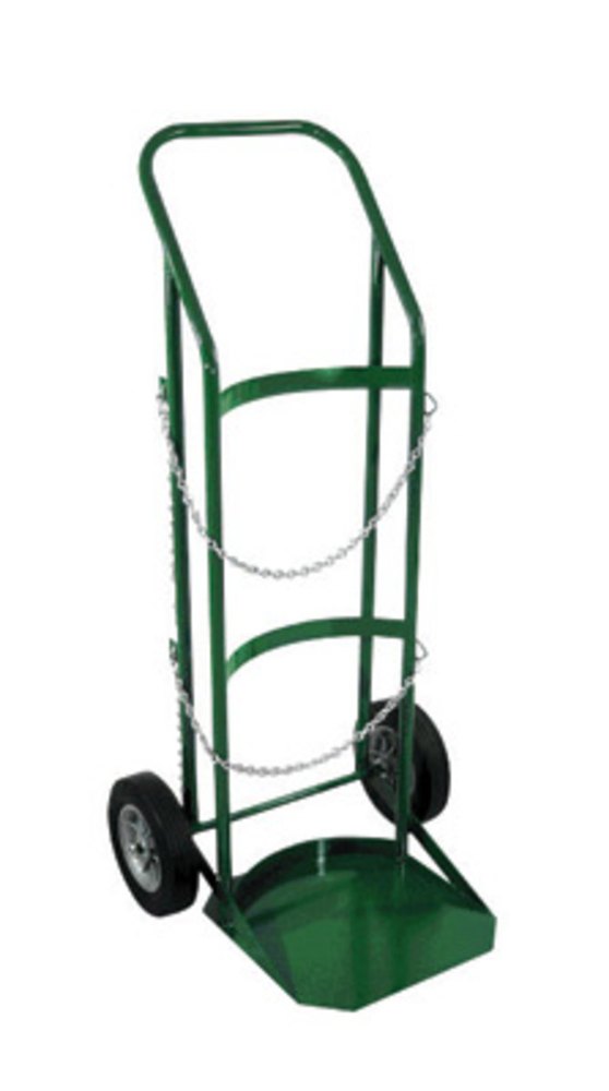 Green Mild Steel Cylinder Cart, For Industrial