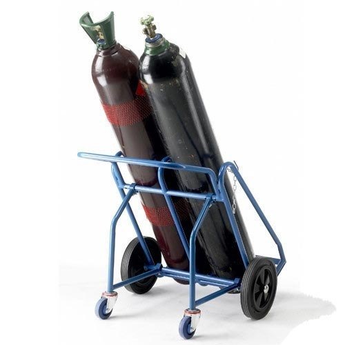 Mild Steel Oxygen Cylinder Trolley, For Hospital